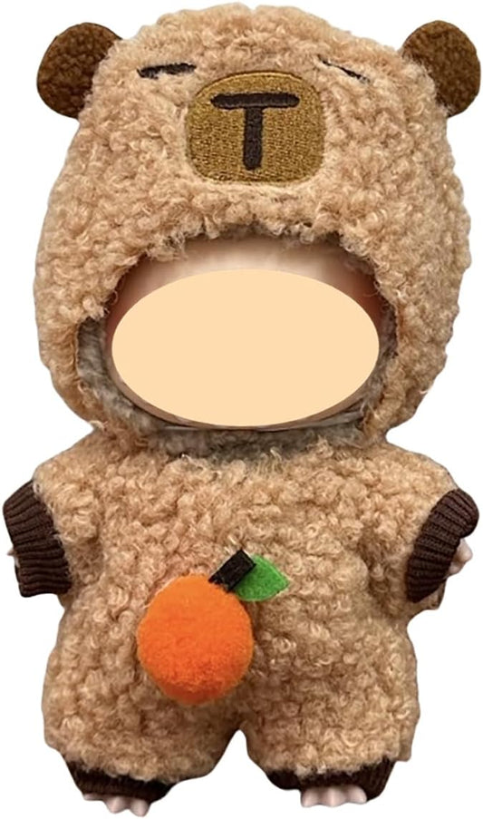 Capybara Animals Clothes for Doll, Crochet Cloth Set for 17cm Dolls, Stylish Adorable Doll's Outfits Accessories