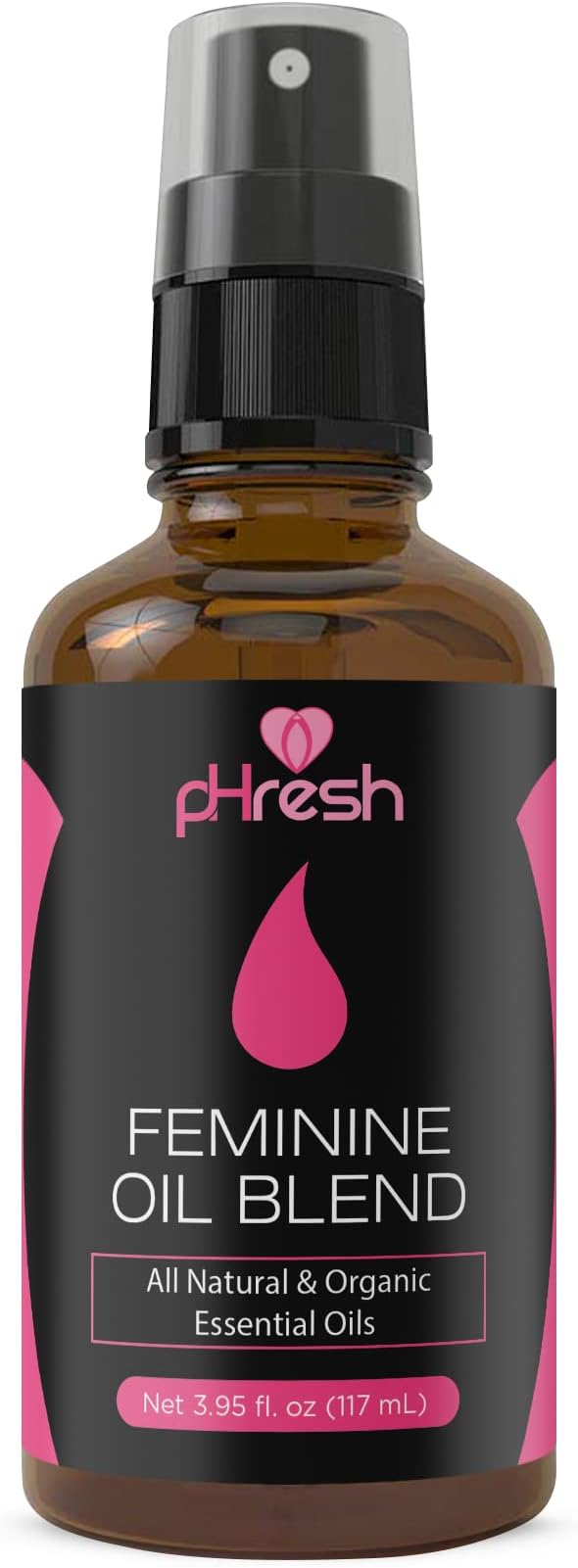 pHresh Feminine Spray - 100% All Natural Yoni Oil for Women - with Tea Tree, Lemongrass, Orange Essential Oils - 3.95 fl oz
