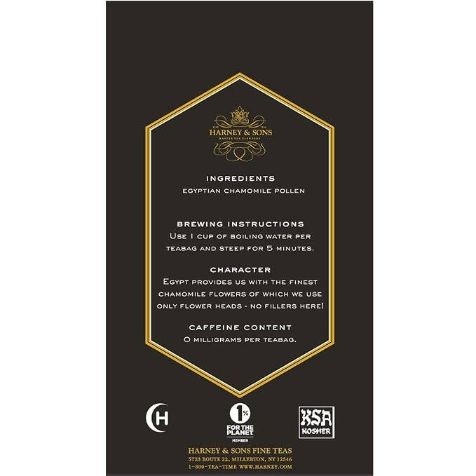 Harney & Sons Fine Teas Egyptian Chamomile - 20 Tea bags, 20 Count (Pack of 2)