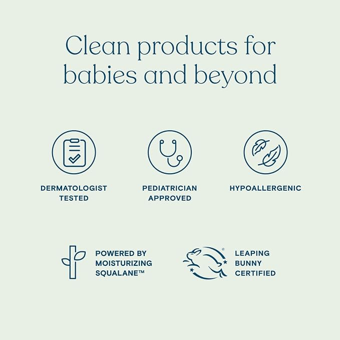Pipette Baby Oil - Nurture, Moisturize Baby Skin, Vitamin E, Sensitive, Dry Skin, Fragrance Free with Renewable Plant-Derived Squalane, 4.5 fl oz