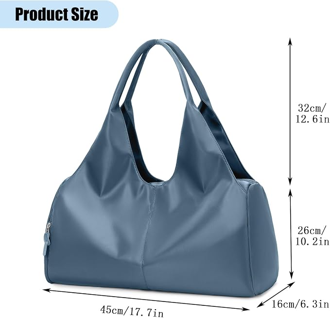 Forestfish Yoga Gym Bag For Women With Shoes Compartment & Wet Dry Storage Pockets Lightweight Duffel Bag, Navy