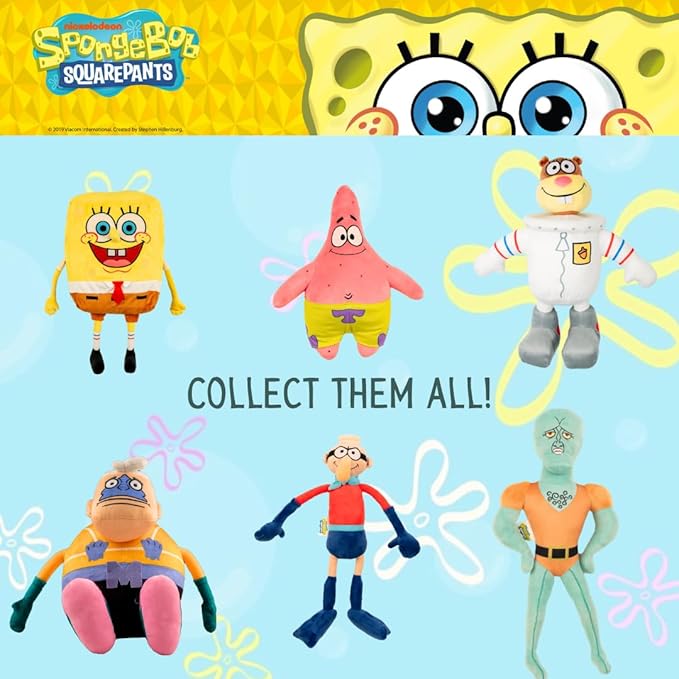Collectibles Spongebob Squarepants Barnacle Boy Bedding Super Soft Cozy Decorative Cuddle Pillow, (Officially Licensed Product) By Franco