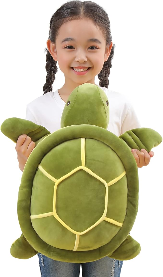 Dalmao 20 Inch Large Sea Turtle Stuffed Animal, Ultra Soft Fluffy Plush Turtle Body Pillow, Cute Ocean Animal Plushie Toy, Cuddly Pillow Gift for Kids Boys Girls Girlfriend, Birthday
