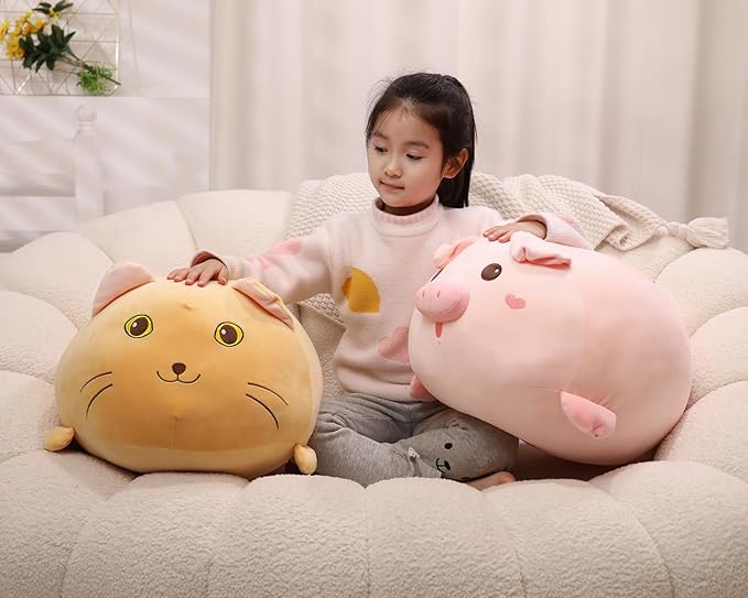 20.5 inch Super Soft Pig Plush Pillow, Adorable Stuffed Animal Toy, Chubby Kawaii Pig Plushie for Boys Girls, Cute Room Decor Fat Animals Pillow, Kids Gifts for Birthday,Valentine,Christmas