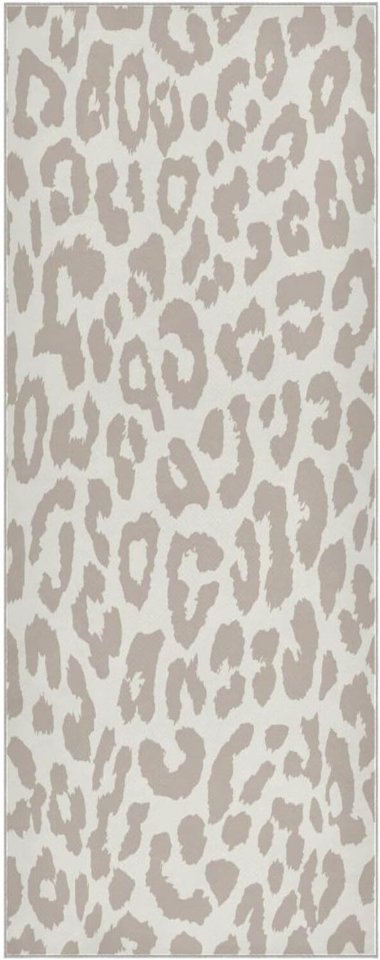YETTASBIN Leopard Yoga Mat Towel, Non Slip Sweat Absorbent Hot Yoga Towel Portable Lightweight Travel Workout Towel with Storage Bag for Home Yoga, Pilates, Fitness 73x 27 Inch