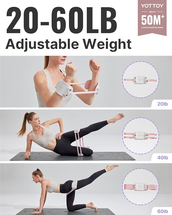 YOTTOY Cross Resistance Band for Full Body Workout,Elastic Exercise Bands for Legs,Arms,Glutes,Stretch Bands for Exercise,Yoga Straps for Stretching, Booty Bands for Home Gym