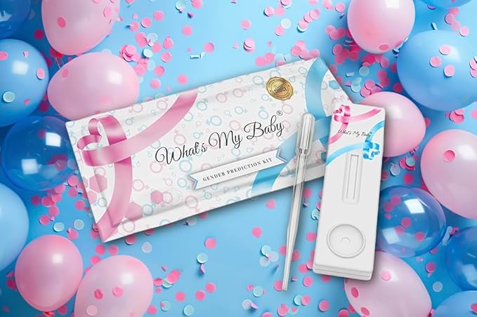 Whats My Baby® Early Gender Prediction Test - Reveal if Your Baby is a Girl or Boy from 5 Weeks - Instant Results - Gender Reveal Early Pregnancy Test Kit