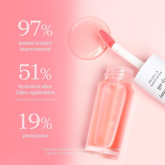 NOONI Korean Lip Oil - Applepeony | Long-Lasting, Moisturizing, Plumping, Revitalizing for Dry Lips, Waterproof, No Peel Off, Hydrating, Stocking Stuffers, Cute Stuff, 0.12 FL Oz