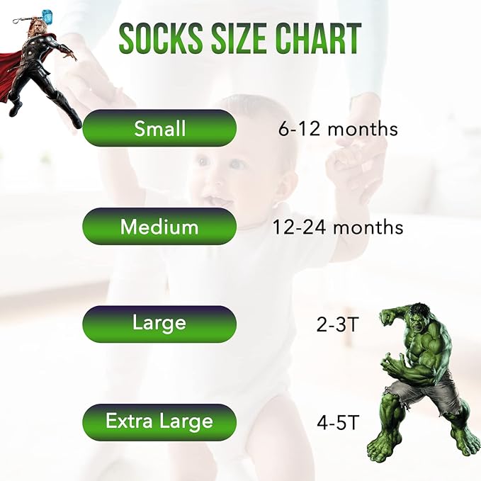 Marvel Spiderman Grip Socks, 10 Pack, Toddler Boys, Ankle Length, Multicolor, Small