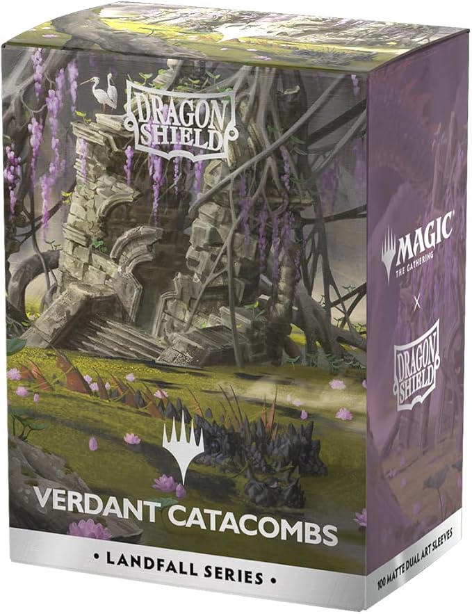 Dragon Shield | Matte Dual Art Sleeves | MTG Landfall Series | 100 CT - Smooth & Tough Premium TCG Sleeves | Compatible with Pokemon, One Piece & Magic the Gathering | Verdant Catacomb
