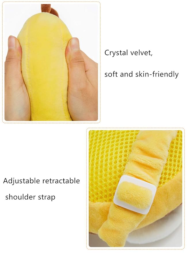 Feidoog Baby Head Protector Cushion Backpack with 3 Knee Pads for Walking & Crawling,Bee