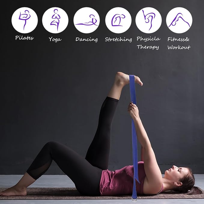 Wettarn 15 Pack Non-slip Yoga Block and Strap Set for Stretching