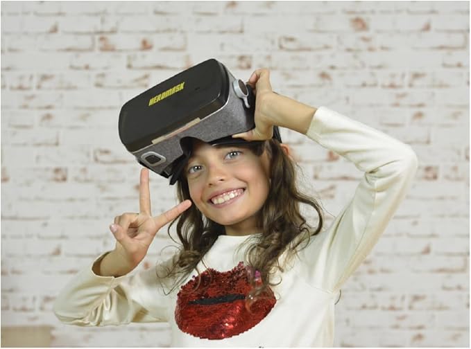Heromask: VR Headset for Kids + Game System to Learn Spanish Italian etc [Language Learning] Virtual Reality for Kids. Kids Gifts for Boys and Girls for Age 5 to 12 Years Old. Educational
