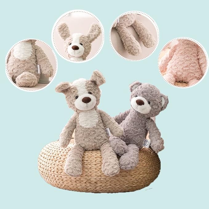 GUDVES Forest Animal Plush Stuffed Toy - 15 inch Soft Plush Rabbit Bear Dog Unicorn Elephant Realistic Interactive Plush Toy - for Animal Themed Parties (Elephant)