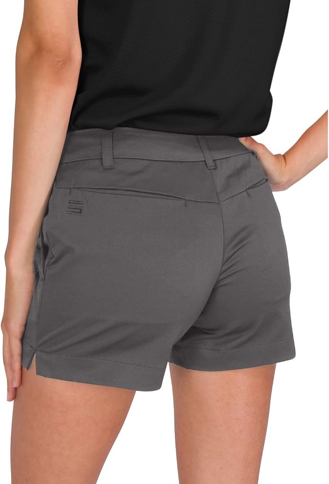 Three Sixty Six Womens Golf Shorts 4 ½ Inch Inseam - Quick Dry Active Shorts with Pockets, Athletic and Breathable