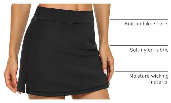 LouKeith Tennis Skirts for Women Golf Athletic Activewear Skorts Mini Summer Workout Running Shorts with Pockets