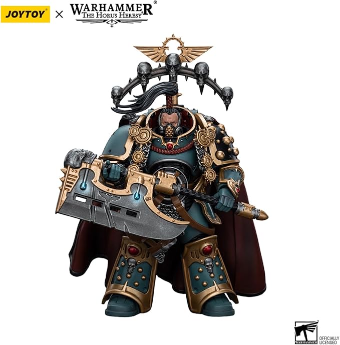 Joytoy Warhammer The Horus Heresy Sons of Horus 1:18 Action Figure Mecha Joy Toy Praetor with Power Axe Collection Model Anime 4.88 inch