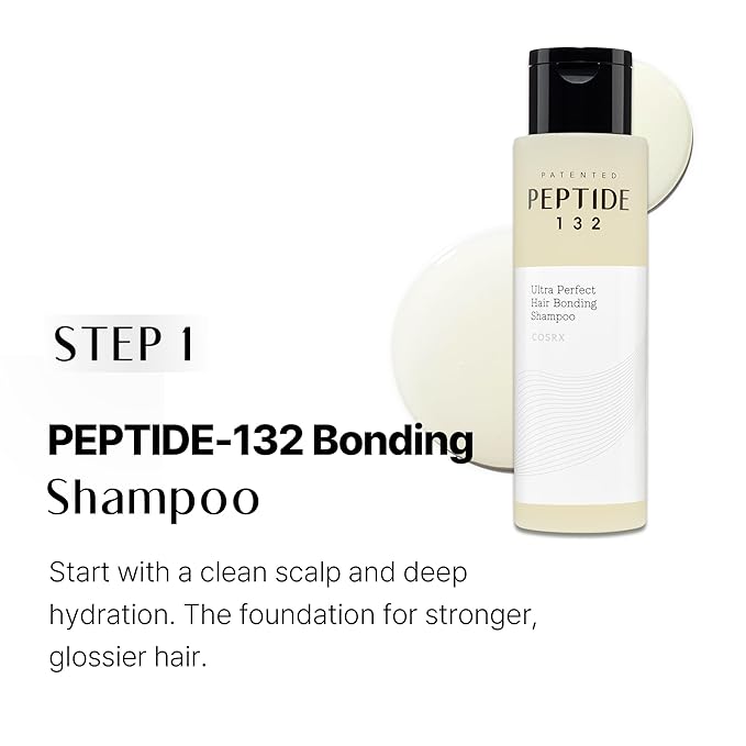 COSRX PEPTIDE 132 Hair Care Trio - Hair Bonding Shampoo, Treatment & Oil Serum, Bond Repair Treatment for Damaged, Dry Hair, Daily Scalp Treatment for Dandruff, Dry, Itchy or Flaky Scalp