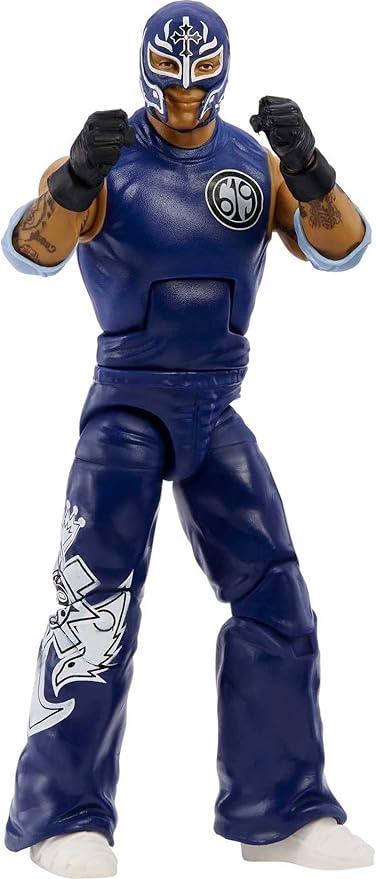 Mattel WWE Rey Mysterio SummerSlam Elite Collection Action Figure Dominik Mysterio Build-A-Figure Parts, Collectible Gift for Ages 8 Years Old & Up