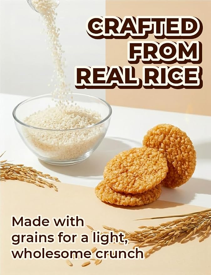 Chamssal Korean Sweet and Savory Rice Crackers 216G / 7.6 oz - Individually Wrapped Baked Rice Snacks - Authentic Korean K-Snack