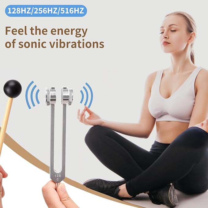Propelify 128 hz Healing Instrument, Aranovia 128 hz - Healing Tuning Fork, Perfect for Chakra Healing, Sound Therapy, and Meditation — Ideal Gift Choice
