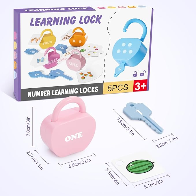 Lock and Key Toddler Toy, Preschool Learning Activities, Kindergarten Classroom Must Haves, Montessori Toys for 3 Year Old, Educational Math Manipulatives
