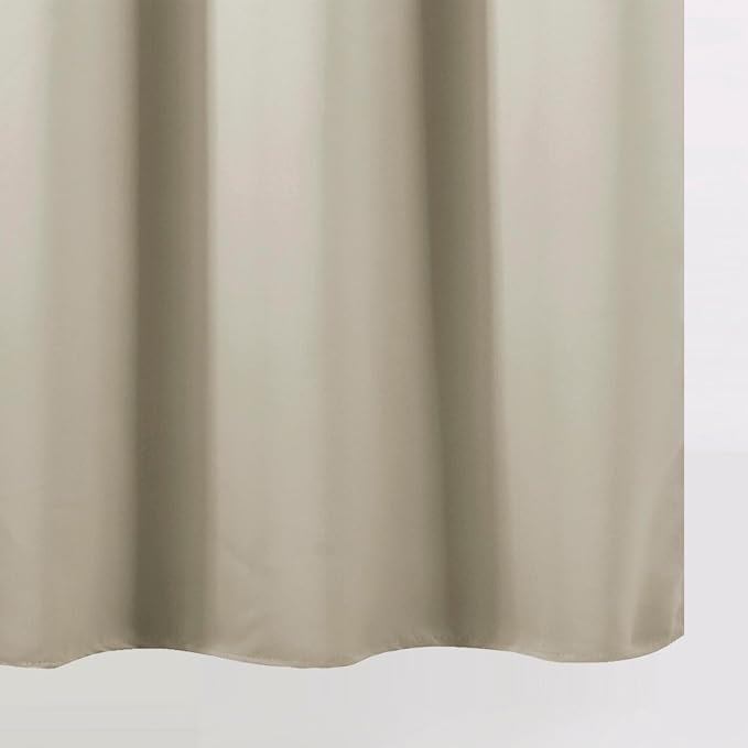 LEMOMO Light Beige Blackout Curtains 34 x 84 Inch Length/Set of 2 Curtain Panels/Thermal Insulated Room Darkening Blackout Curtains for Bedroom