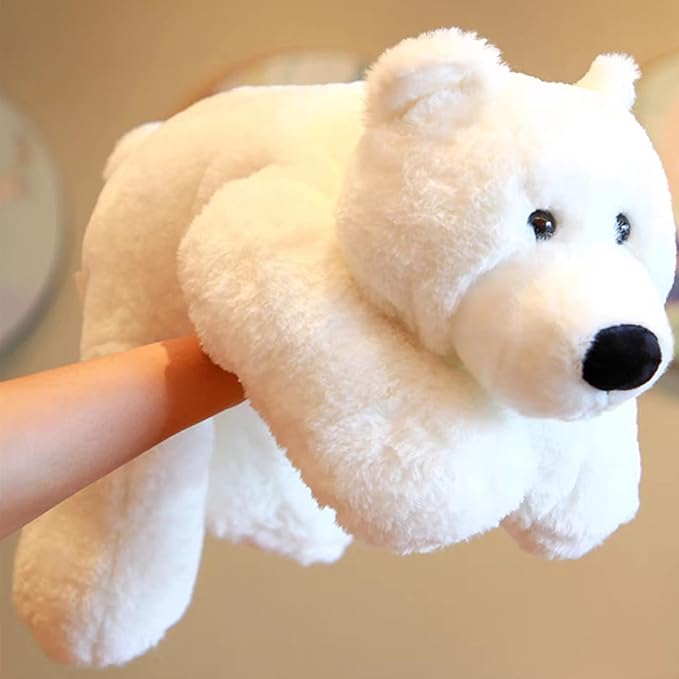 Weighted Stuffed Animals, 29.5in 6.2lbs Weighted Bear Stuffed Animal Toy Cute White Bear Plush Pillow for Adults Boys Girls