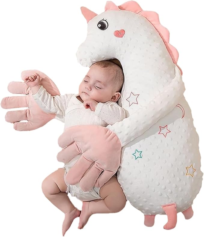 Baby Soothers Toys, Cute Animal Plush Stuffed Doll Toy for Girls Boys, Portable Dinosaur Unicorn Figure Soothing Dolls for Home and Travel (002, OneSize)