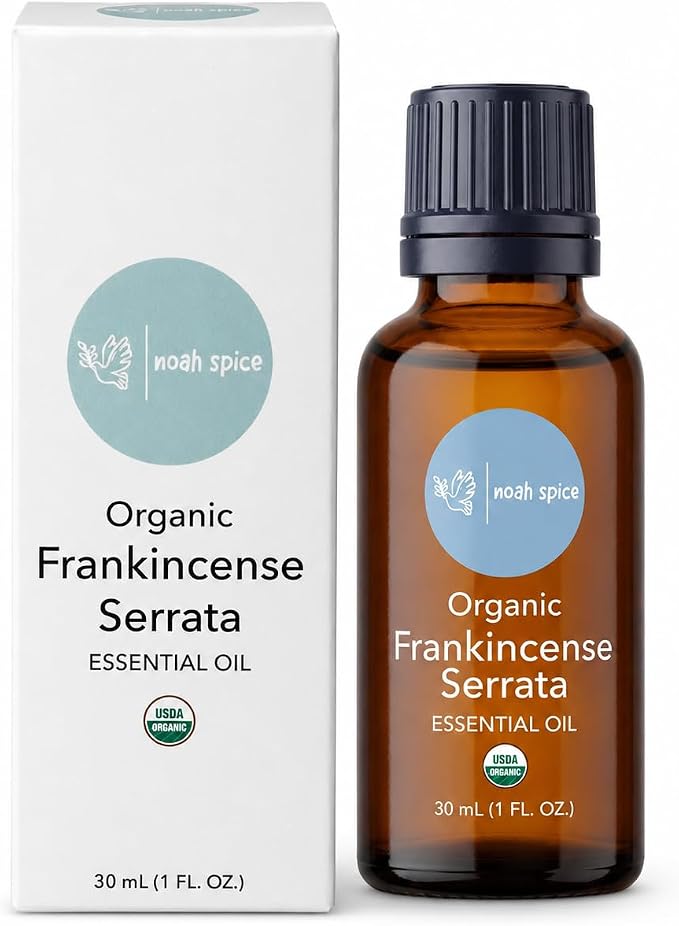 Organic Frankincense Essential Oil, 30 mL | USDA Organic, GC/MS Tested, Steam Distilled, Boswellia Serrata, 100% Pure & Undiluted, Skin Care & Diffuser