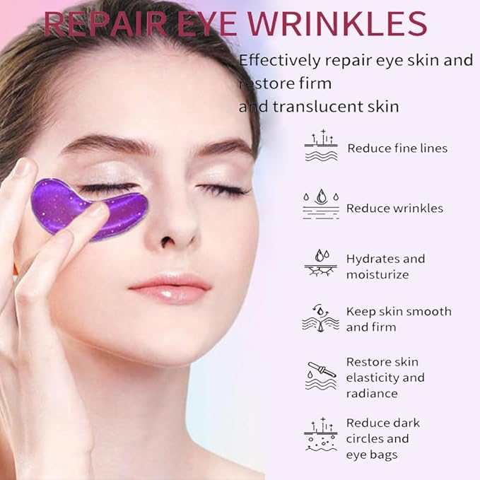 Under Eye Patches Variety Pack 18 Pairs of Cooling Collagen Vitamin C and Hyaluronic Acid Eye Mask for Dark Circles, Puffy Eyes, Wrinkles,Beauty Skin Self Care Bridesmaid Gifts for Women Girls kids