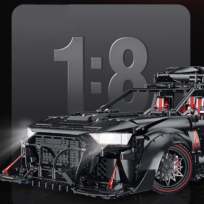 39023 Travel Sports Car 1:8 Building Blocks Set, 4198 Pieces MOC Racing Model, Challenging STEM Project - Super Car Construction Collection Set for Adults