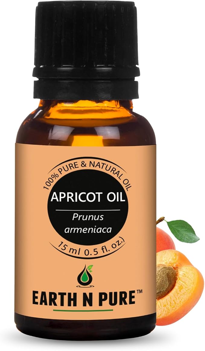 Earth N Pure Apricot Oil (Khumani Oil) Cold Pressed, Natural and Therapeutic Grade 15 ml