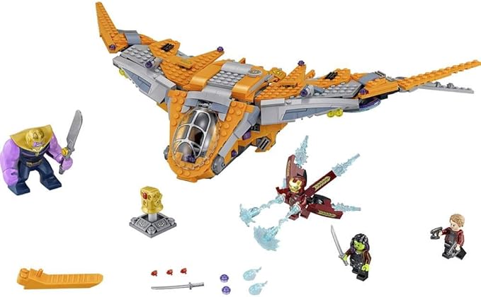 Lego 76107 Marvel Avengers Thanos Ultimate Battle Playset, The Guardian's Ship, Iron Man, Star-Lord, Gamora & Thanos Action Figures, Superhero Toys for Kids