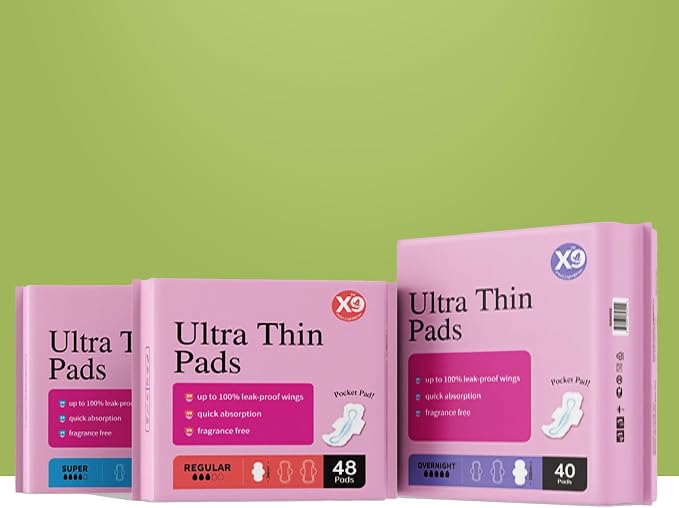 Ultra Thin Pads for Women with Wings, Regular Absorbency Period Pads, Lightweight & Discreet Feminine Pads, Travel Friendly, 96 Count