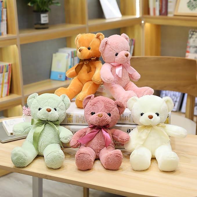 Teddy Bear Stuffed Animal, 12inch Teddy Bear Plush Toy, Birthday Valentine's Day Xmas Gifts for Kids Boys Girls Friends (A-Blue)