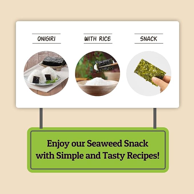 CHOI's 1 Wasabi Seaweed Snacks / (20 Pack) /Product of Korea/Kimbpa, Gimbap, Keto, Gluten Free, Full of Fiber, Vitamin, Mineral