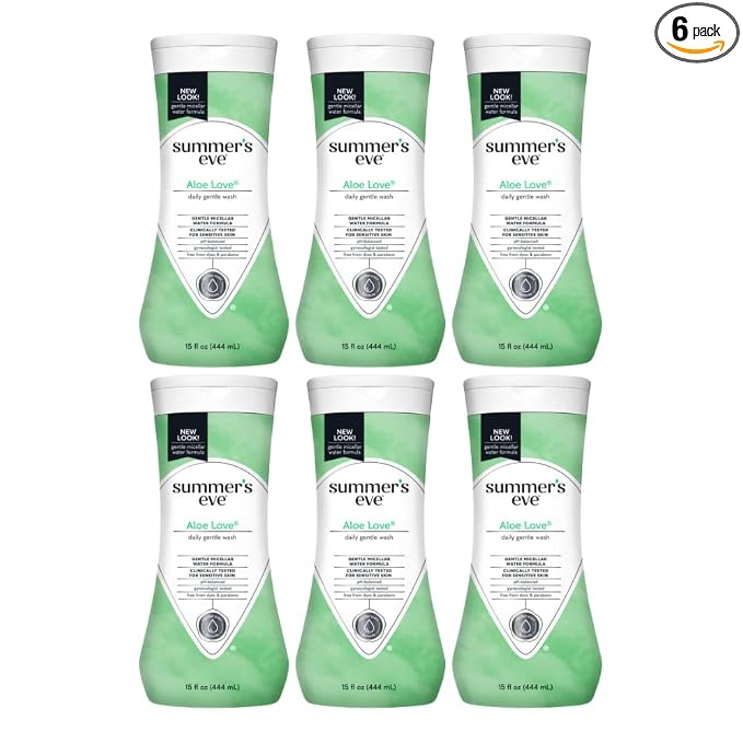 Summers Eve Cleansing Wash 15 Ounce Aloe Love (Sensitive Skin) (444ml) (6 Pack)