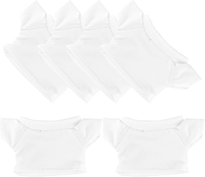 UPKOCH Bear T-Shirt for Dolls 6pcs Set Soft Cotton Easy to Wear for Parties and Weddings
