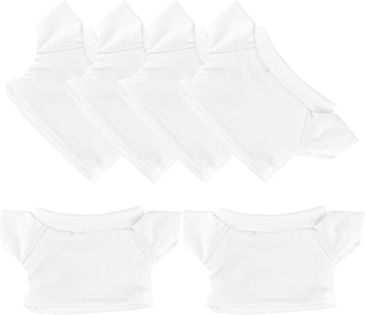 UPKOCH Bear T-Shirt for Dolls 6pcs Set Soft Cotton Easy to Wear for Parties and Weddings