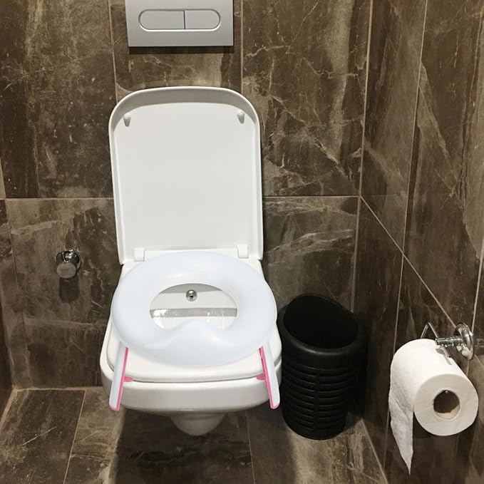 Portable Potty Training Toilet, 2 in 1 Travel Potty Seat for Boys Girls, Foldable Training Toilet Seat for Travel and Car Attachment Indoor Outdoor Use