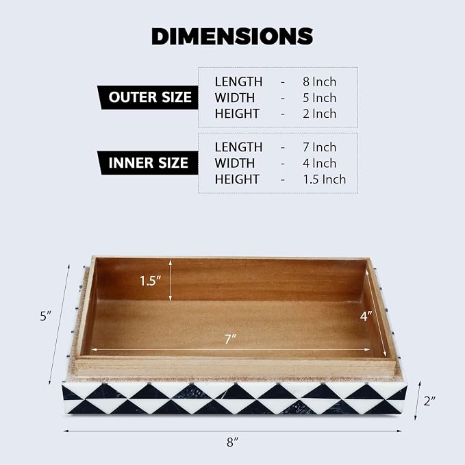 Handicrafts Home Decorative Keepsake Box 8x5 – Small Organizer Box with Lid, Boho Decorative Storage, Retro Memory Box, Unique Coffee Table Décor, Jewelry or Trinket Box, Modern Shelf Decorative Box