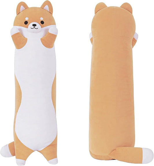 36 Inch Shiba Inu Dog Stuffed Animal, Big Akita Dog Plush Toy, Long Corgi Body Pillow for Bed Decor, Cute Plushies Birthday Gift for Thanksgiving, Birthday, Christmas(B)
