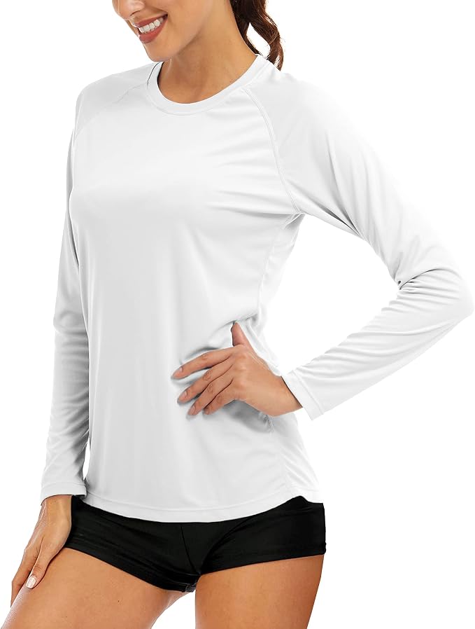 MAGCOMSEN Women's Long Sleeve Shirts UPF 50+ Sun Protection Shirts for Hiking Fishing Workout Rash Guard