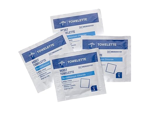 Medline Alcohol-Free Moist Towelettes, Individually Wrapped, Perfect for Travel and On-the-Go, Pack of 100