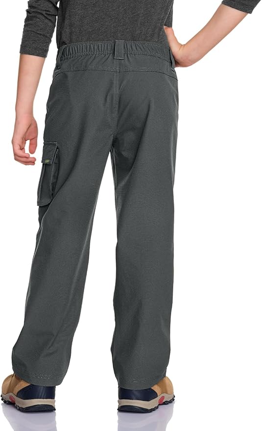 CQR Kids Boy’s Hiking Cargo Pants, Water Resistant UPF 50+ Quick Dry Youth Casual Outdoor Climbing Camping Trousers