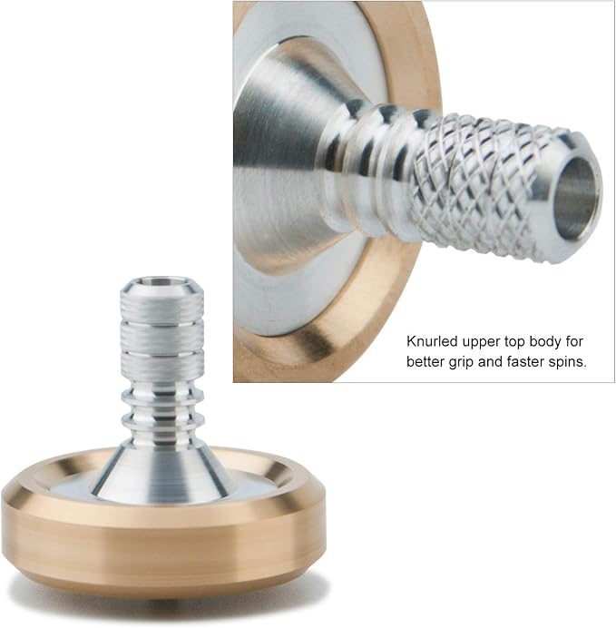 DjuiinoStar High Performance Spinning Top, Spins Forever (10 Minutes is Just A Piece of Cake for Skilled Adults), High End EDC Desktop Toy DST-808