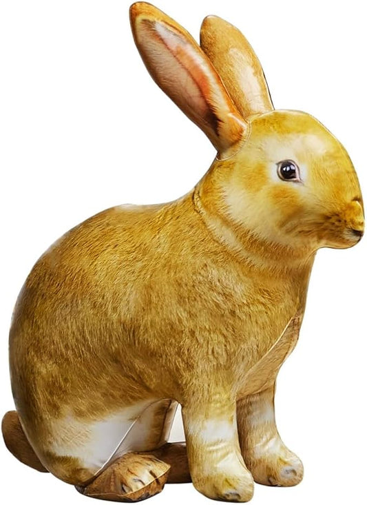 Jet Creations 22 Inch Tall Inflatable Rabbit, Light Yellow Lifelike Bunny Toy Figure for Decoration or Play, Easter, Livestock Theme Party, Pool, Birthday, VBS, Photo Prop, Easy to Inflate, 1 pc