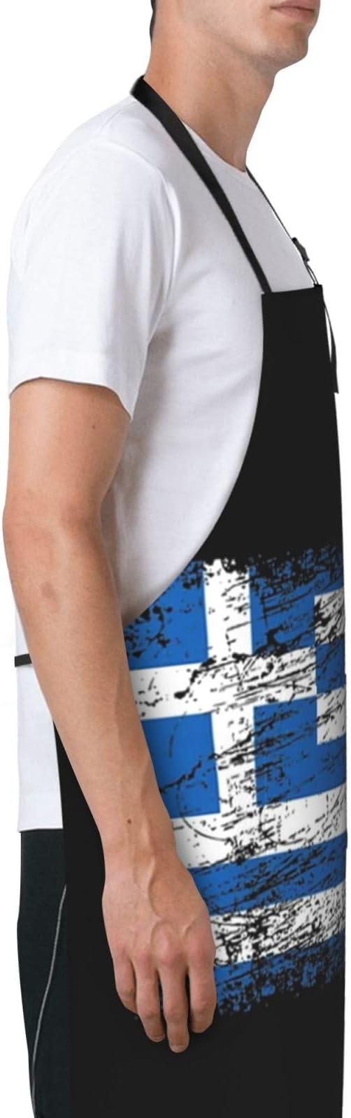 Cute Flag Kitchen Cooking Aprons for Women Men Adjustable Patriotic Flag Apron with 2 Pockets for Home Kitchen Garden