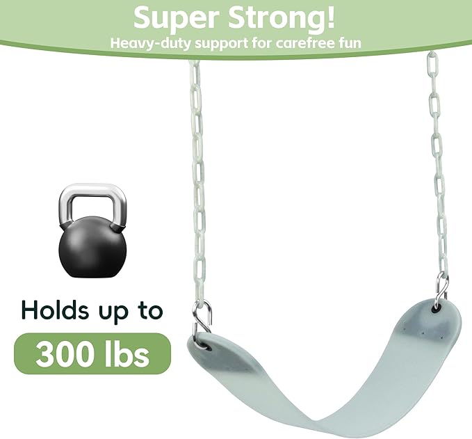 Heavy Duty 66 Inches Chain Plastic Coated Swing Seat Replacement Swing Set Accessories Outdoor Glow in The Dark
